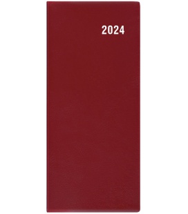 Pocket-Terminplaner monats - Božka - PVC - burgundy 2024