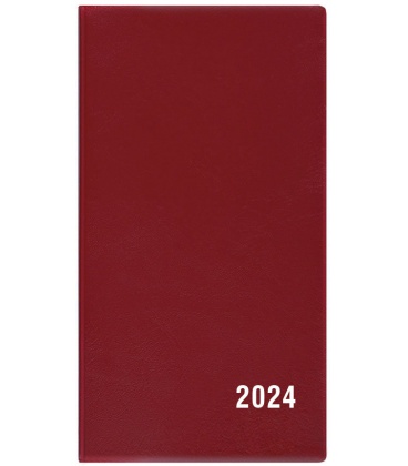 Pocket-Terminplaner monats - Františka - PVC - burgundy 2024