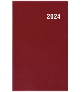 Monthly Pocket Diary - Marika - PVC - burgundy 2024