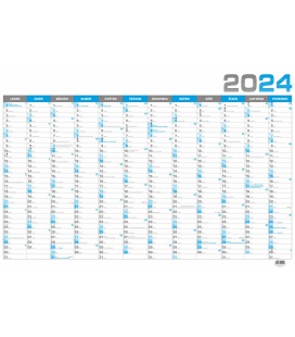 Wall calendar Yearly calendar B1 - modrý 2024