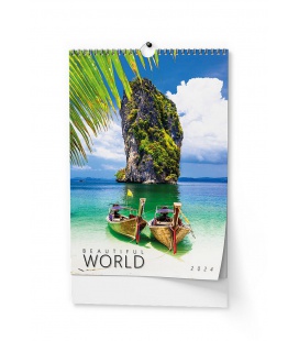 Wall calendar Beautiful world - A3 2024