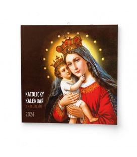 Wandkalender für Notizen Katolický kalendář (s modlitbami)  2024