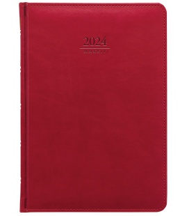 Daily Diary A5 Gemma red 2024