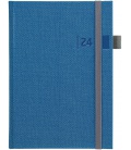 Daily Diary A5 Tweed blue, grey 2024