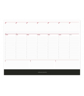 Stolní kalendář Mapový stolní blok červený 2024