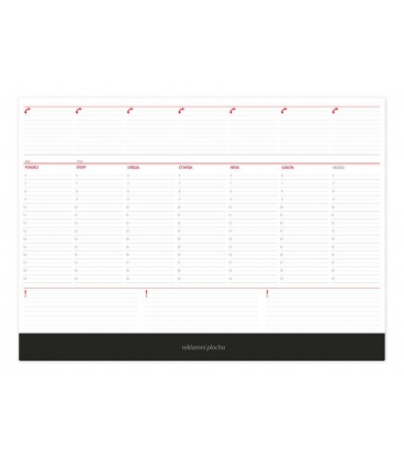 Table calendar Mapový stolní blok červený 2024