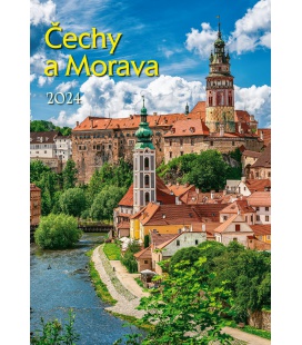 Nástěnný kalendář Čechy a Morava 2024
