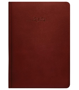 Daily Diary A5 slovak leather Carus brown 2024