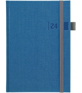 Daily Diary A5 slovak Tweed blue, grey 2024