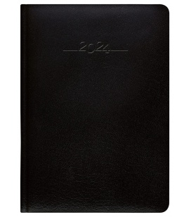 Weekly Diary A5 slovak leather Carus black 2024