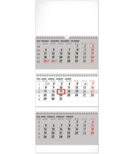 Nástěnný kalendář 3měsíční standard skládací CZ 2024