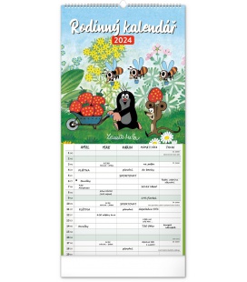 Nástěnný kalendář Rodinný plánovací kalendář Krteček 2024