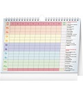 Table calendar Týdenní rodinný plánovací kalendář s háčkem 2024