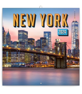 Nástěnný kalendář poznámkový New York 2024