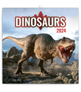 Nástěnný kalendář poznámkový Dinosauři 2024