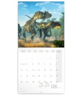 Wall calendar poznámkový Dinosauři 2024