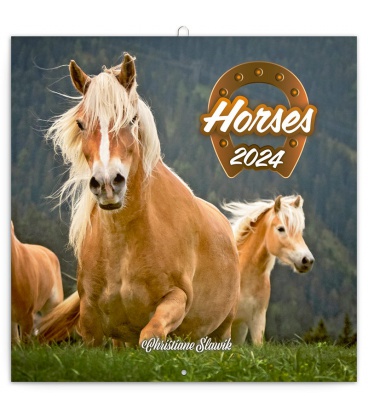 Wall calendar poznámkový Koně – Christiane Slawik 2024