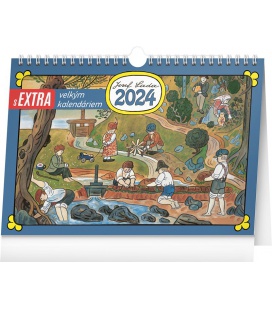 Table calendar s extra velkým kalendáriem Josef Lada 2024