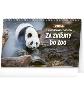 Table calendar Za zvířaty do zoo – Miroslav Bobek 2024