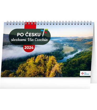Table calendar Po Česku stezkami Via Czechia 2024