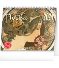 Stolní kalendář Alfons Mucha 2024