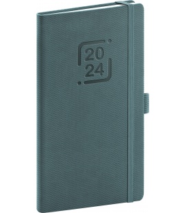 Pocket-Wochentagebuch-Terminplaner Catanella modrograu - blau 2024