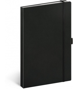Notebook A5 Černý, lined, Taggia black 2024