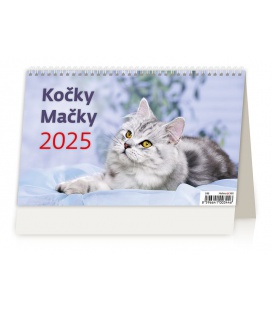 Stolní kalendář Kočky/Mačky 2025