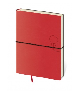 Notepad - Zápisník-FLEXIO Red-dotted L red 2025