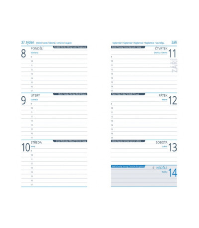 Diář týdenní kapesní A6 koženka Vivel... - di0320-09-25 2