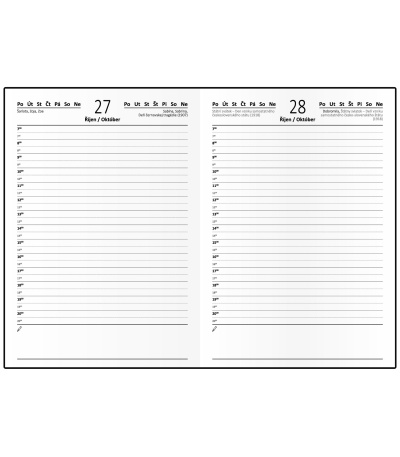 Diář - Denní záznamy A5 - Tyrkysová 2026 - BU009-4-26 2