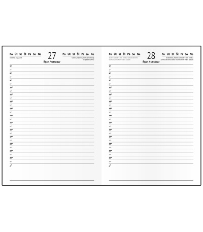 Diář - Denní záznamy A4 - Šedá 2026 - BU019-4-26 2