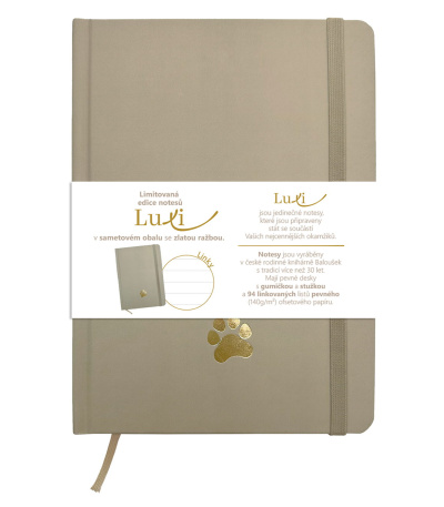 Notes Luxy linkovaný - A5 - moka - hn... - BUL18-4-26 1