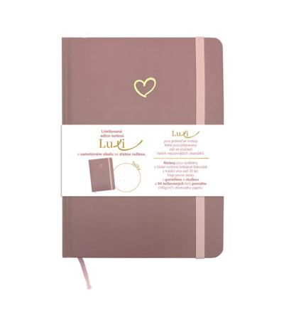 Notes Luxi tečkovaný - A5 - starorůžo... - BUT18-5-26 1