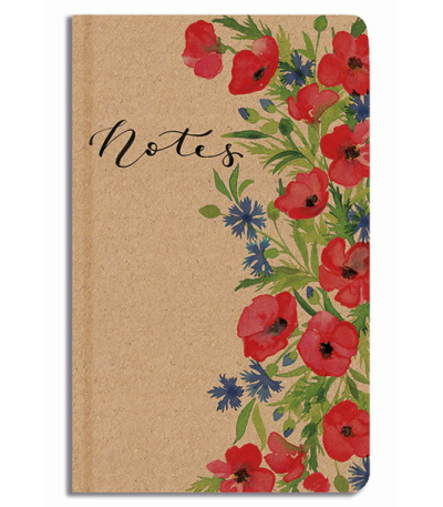 Notes linkovaný - A5 - kraft - chrpy ... - BUL1-8-26 1