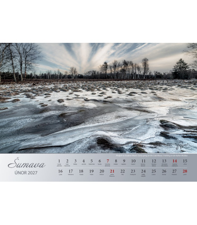 Nástěnný kalendář Šumava, fotografie Jiří Plachý 2027 3