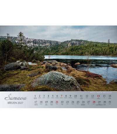 Nástěnný kalendář Šumava, fotografie Jiří Plachý 2027 4