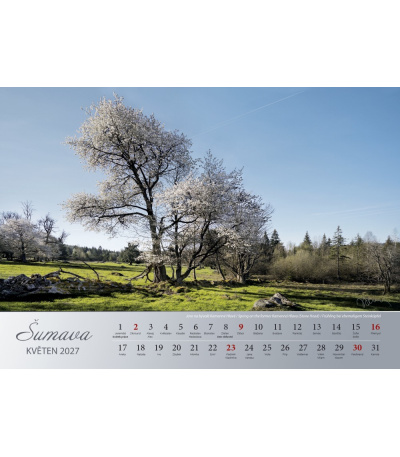 Nástěnný kalendář Šumava, fotografie Jiří Plachý 2027 6