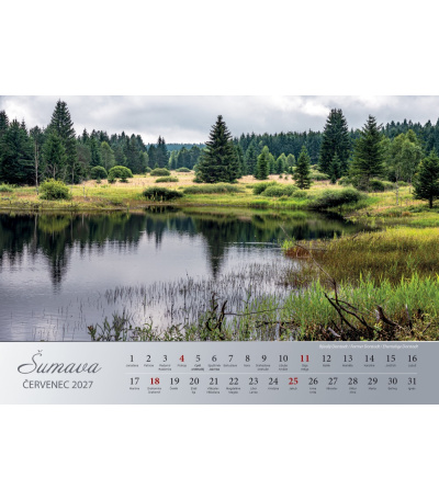 Nástěnný kalendář Šumava, fotografie Jiří Plachý 2027 8