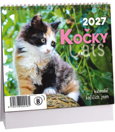 Stolní kalendář Kočky mini - se jmény... - AK835-27 1