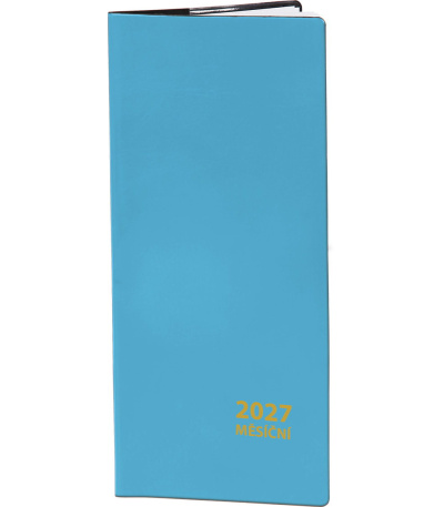 Diář kapesní měsíční PVC - modrá 2027 - ADM209-27 1