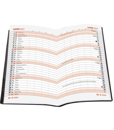 Diář kapesní měsíční PVC - MINI - bor... - ADMM203-27 2