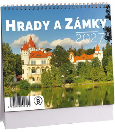 Stolní kalendář Hrady a zámky mini 2027 - AK839-27 1