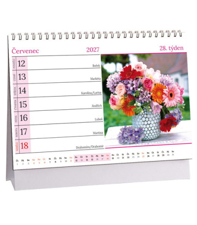 Stolní kalendář Květiny 2027 - AK848-27 2