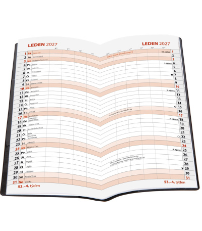 Diář kapesní měsíční lamino - Písmena... - ADM213-27 2