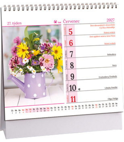Stolní kalendář Květiny mini 2027 - AK834-27 2