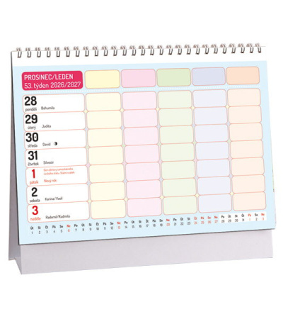 Stolní kalendář Rodinný plánovací  2027 - AK897-27 2