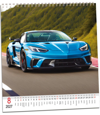 Nástěnný kalendář Auta 2027 - AKN357-27 2