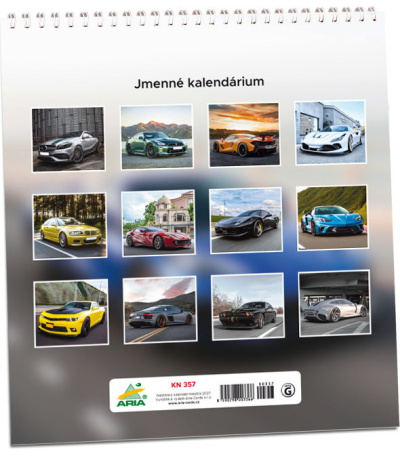 Nástěnný kalendář Auta 2027 - AKN357-27 3