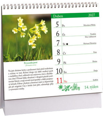 Stolní kalendář Léčivé rostliny mini ... - AK843-27 2
